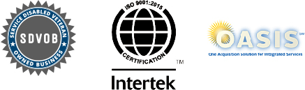 PESystems badges for SDVOB, Intertek, and Oasis